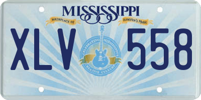 MS license plate XLV558