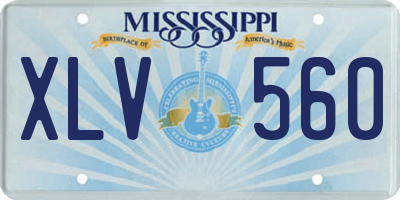 MS license plate XLV560