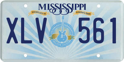 MS license plate XLV561
