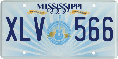 MS license plate XLV566