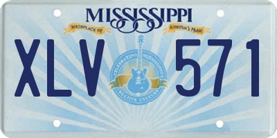 MS license plate XLV571