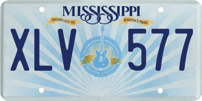 MS license plate XLV577