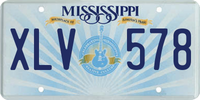 MS license plate XLV578