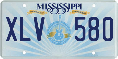 MS license plate XLV580