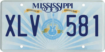 MS license plate XLV581