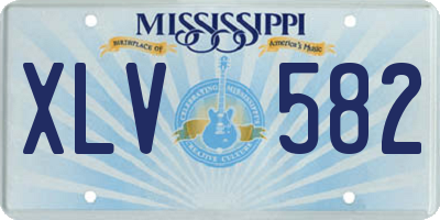 MS license plate XLV582