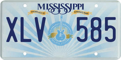 MS license plate XLV585