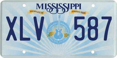 MS license plate XLV587