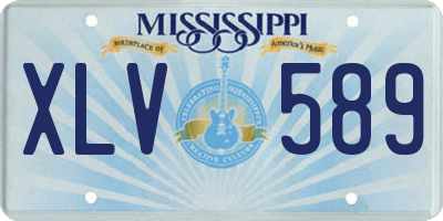 MS license plate XLV589