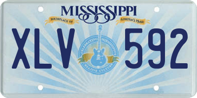 MS license plate XLV592