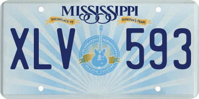 MS license plate XLV593