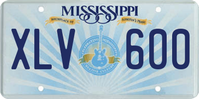 MS license plate XLV600