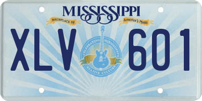 MS license plate XLV601