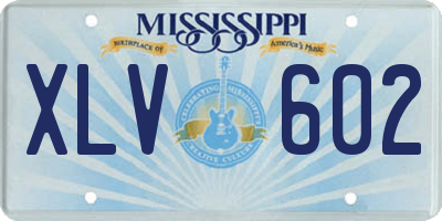 MS license plate XLV602