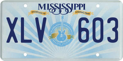 MS license plate XLV603