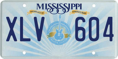 MS license plate XLV604