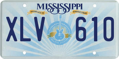 MS license plate XLV610