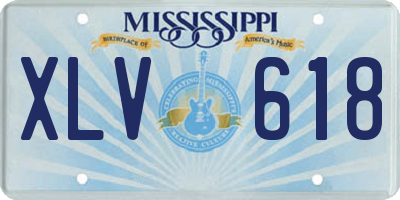 MS license plate XLV618