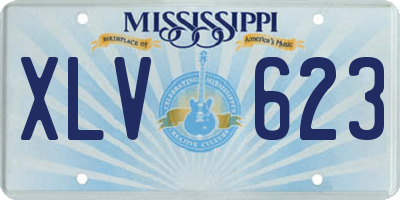 MS license plate XLV623