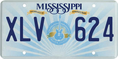 MS license plate XLV624