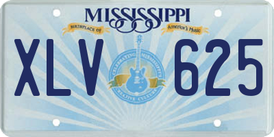 MS license plate XLV625
