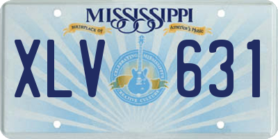 MS license plate XLV631