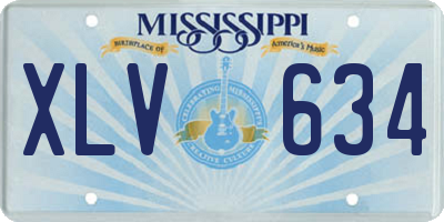 MS license plate XLV634