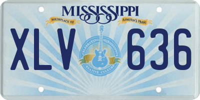 MS license plate XLV636