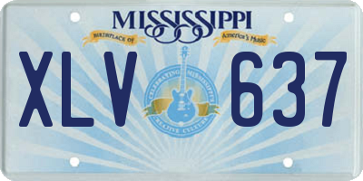 MS license plate XLV637