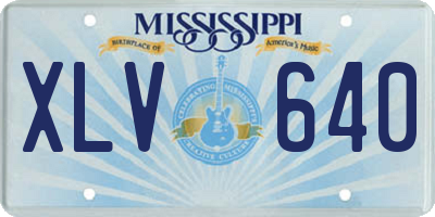 MS license plate XLV640