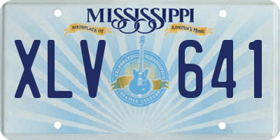 MS license plate XLV641