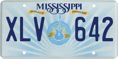 MS license plate XLV642