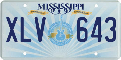 MS license plate XLV643