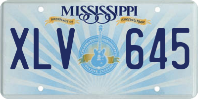 MS license plate XLV645