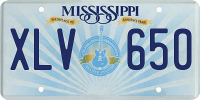 MS license plate XLV650