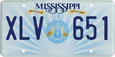 MS license plate XLV651