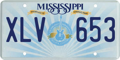 MS license plate XLV653