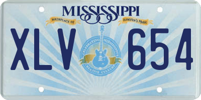 MS license plate XLV654