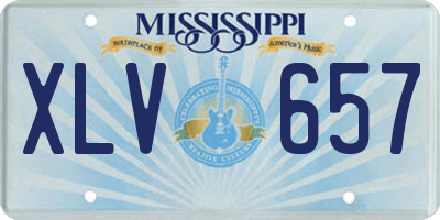MS license plate XLV657
