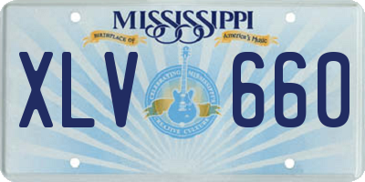 MS license plate XLV660