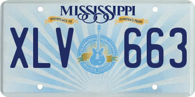 MS license plate XLV663