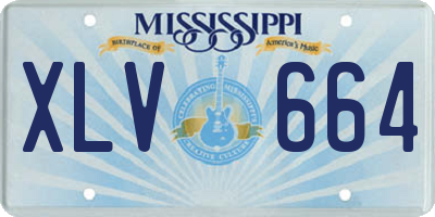 MS license plate XLV664