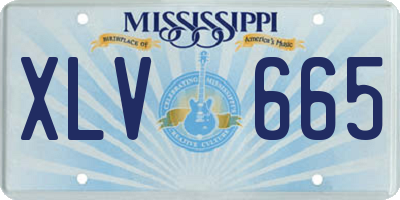 MS license plate XLV665