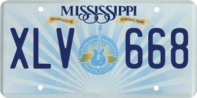 MS license plate XLV668