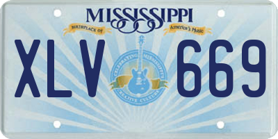 MS license plate XLV669