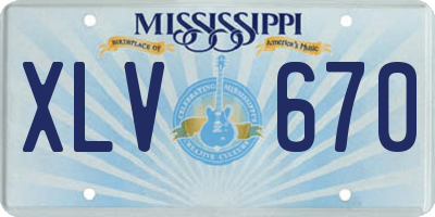 MS license plate XLV670