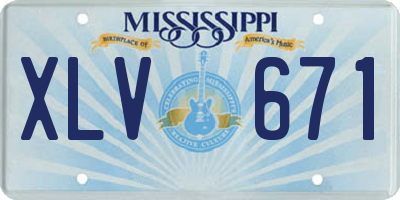 MS license plate XLV671