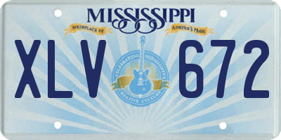 MS license plate XLV672