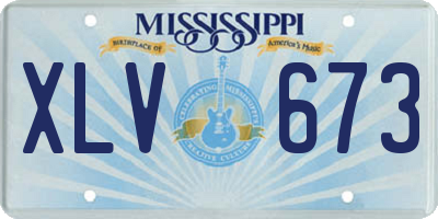MS license plate XLV673