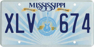 MS license plate XLV674